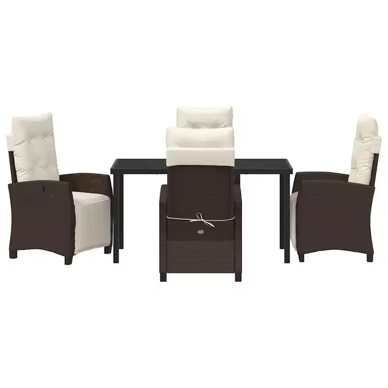 vidaXL Salon de jardin avec coussins 5 pcs Résine tressée marron