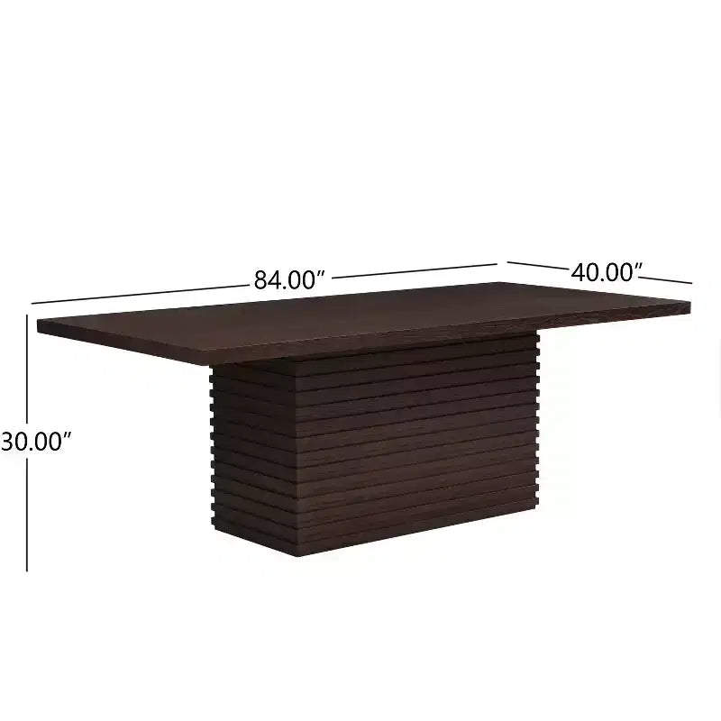 Christopher Knight Home Selena Ensemble de salle à manger 7 pièces avec chaises rembourrées de style moderne du milieu du siècle et table rectangulaire