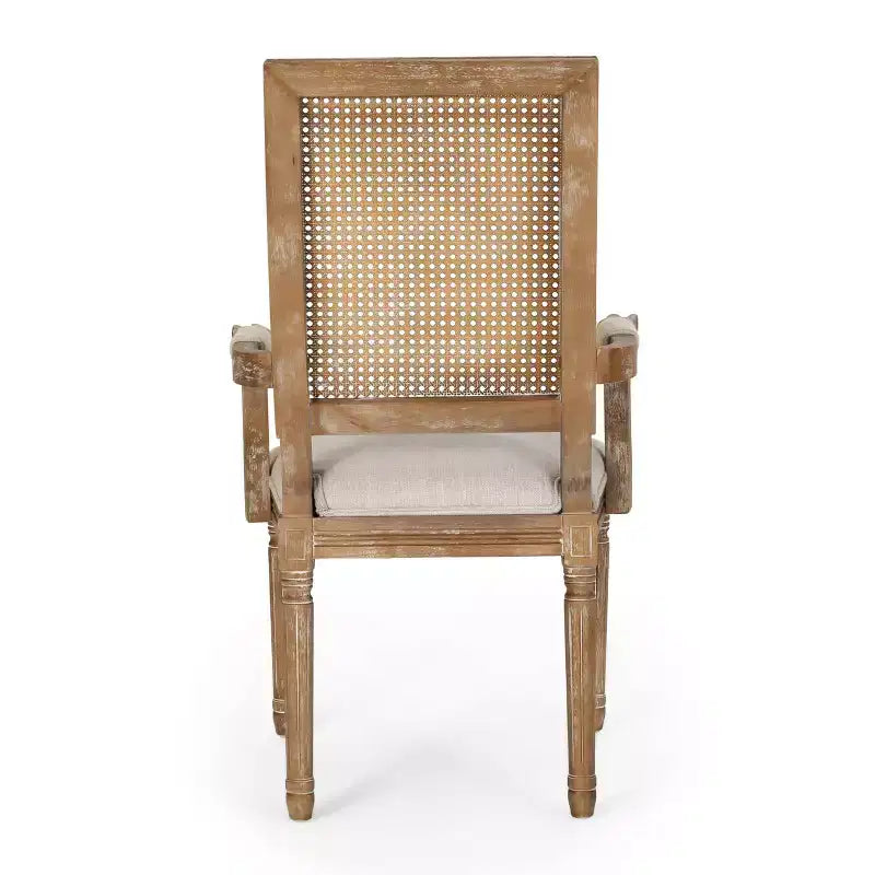 Ensemble de salle à manger extensible 7 pièces en bois et rotin Maria style campagnard français, couleur naturelle/beige - Christopher Knight Home