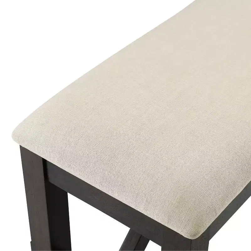 Ensemble de salle à manger extensible 6 pièces Hayden avec banc et 4 chaises à dossier ajouré Ardoise - Crosley