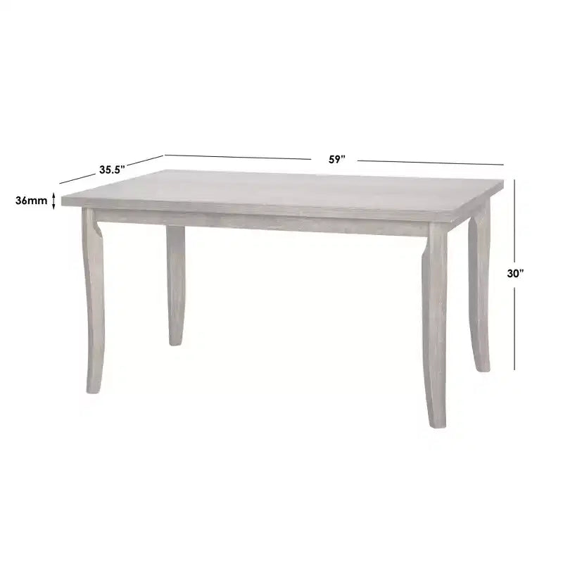 Salle à manger rectangulaire moderne 7 pièces Buylateral Fairmont style rustique contemporain, couleur bois flotté/beige