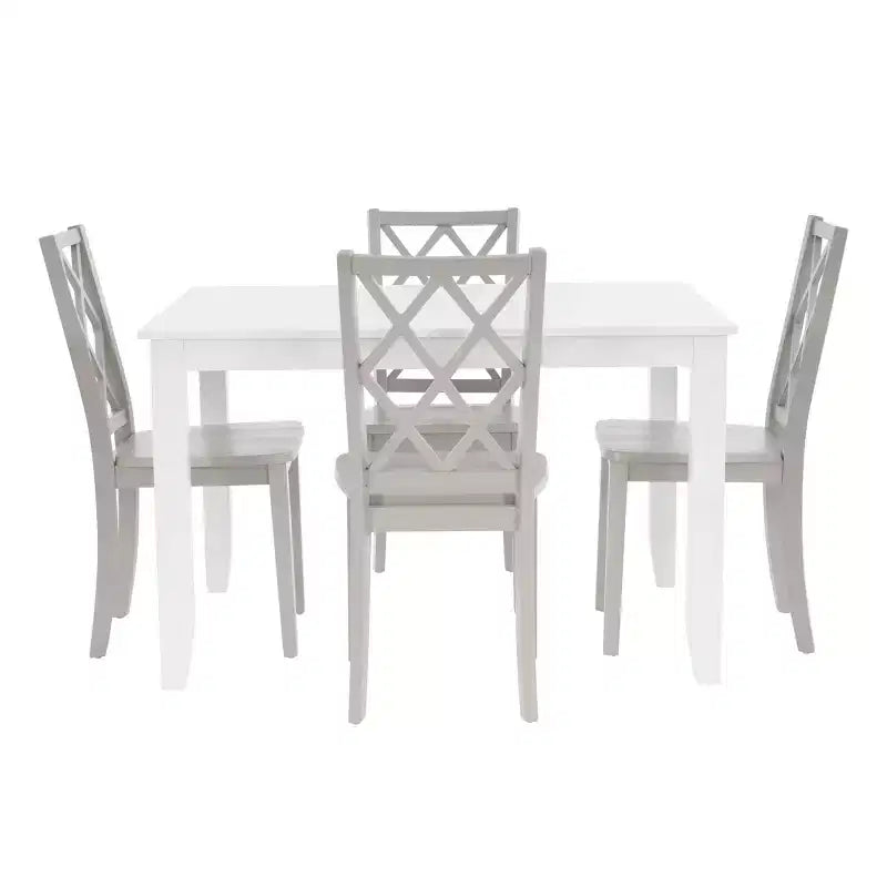 Ensemble de salle à manger rectangulaire 5 pièces hauteur comptoir Shelby gris Powell