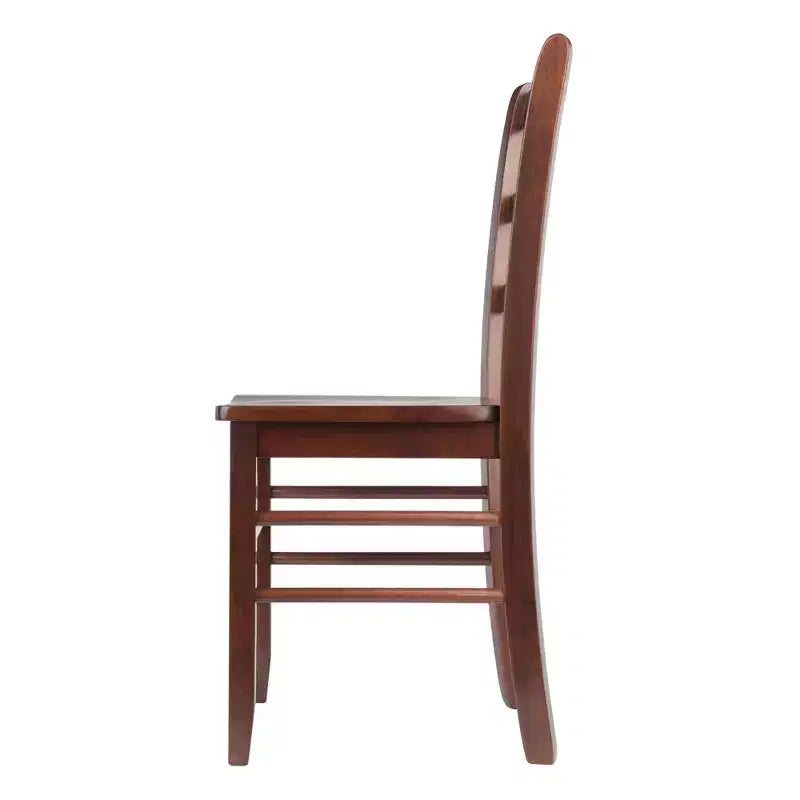 Ensemble de salle à manger 5 pièces Alamo avec plateau à rabats et chaises à dossier ajouré bois/noyer - Winsome : Table ronde, piètement à 4 pieds