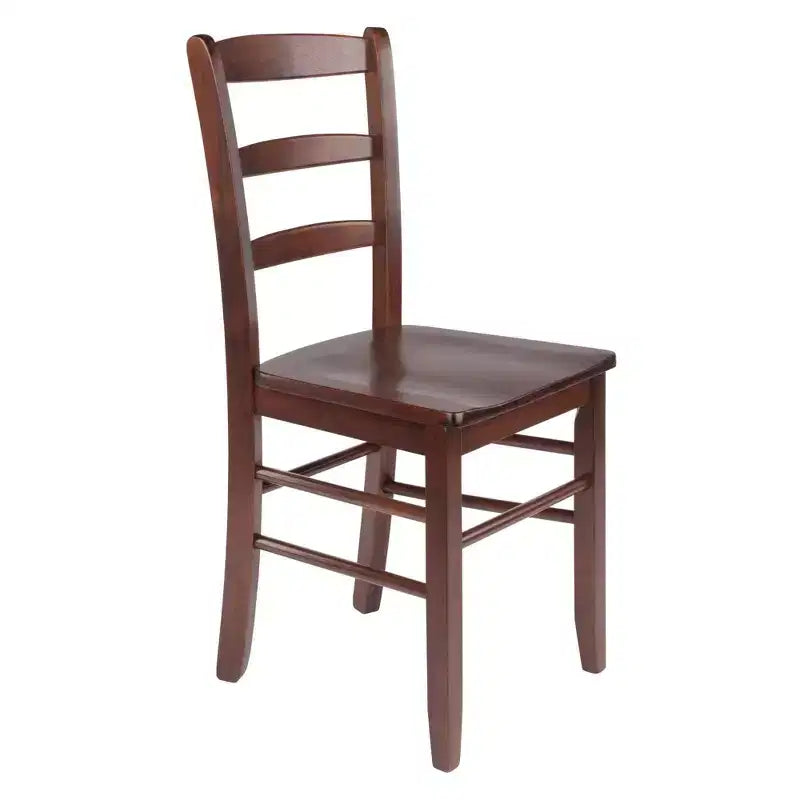Ensemble de salle à manger 5 pièces Alamo avec plateau à rabats et chaises à dossier ajouré bois/noyer - Winsome : Table ronde, piètement à 4 pieds