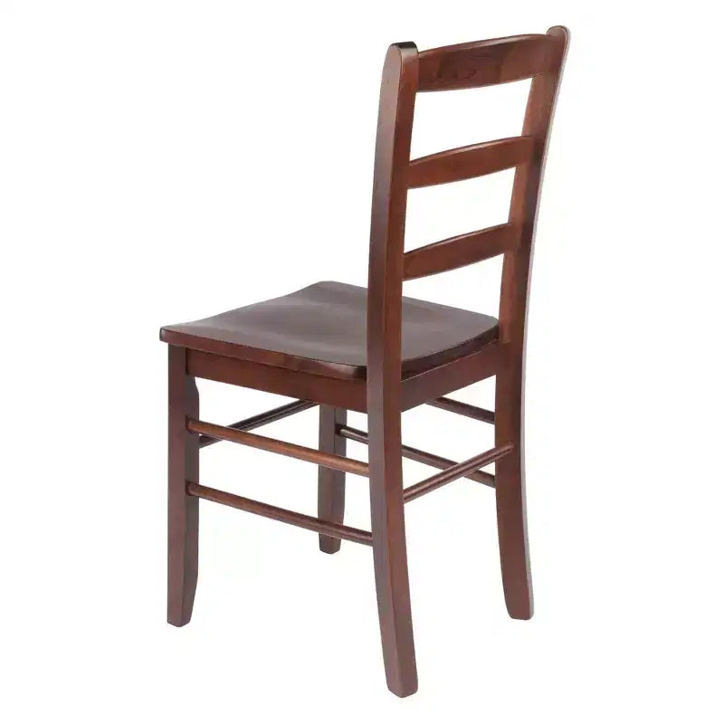 Ensemble de salle à manger 5 pièces Alamo avec plateau à rabats et chaises à dossier ajouré bois/noyer - Winsome : Table ronde, piètement à 4 pieds