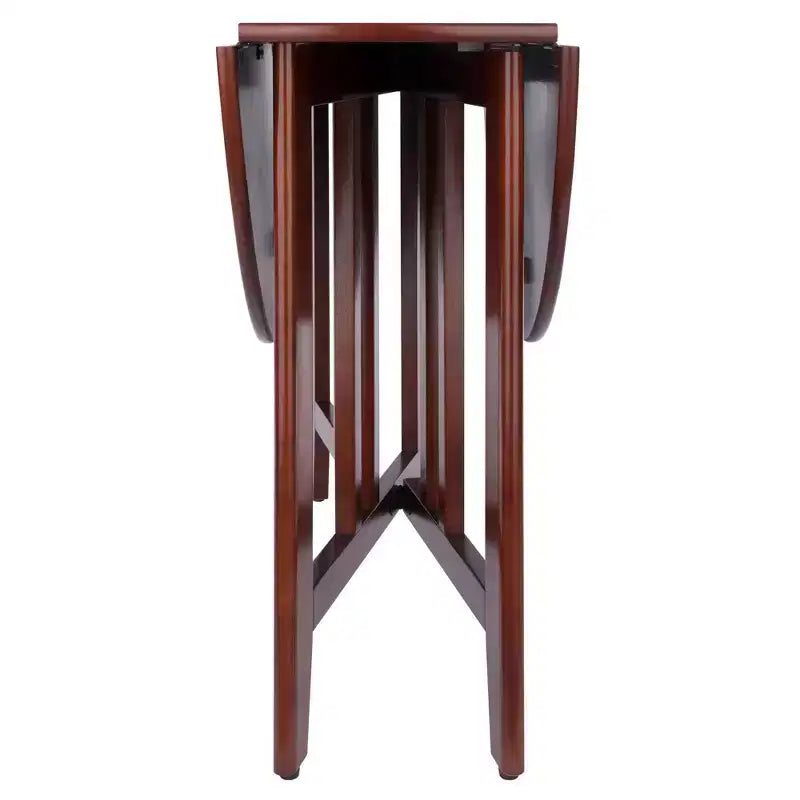 Ensemble de salle à manger 5 pièces Alamo avec plateau à rabats et chaises à dossier ajouré bois/noyer - Winsome : Table ronde, piètement à 4 pieds