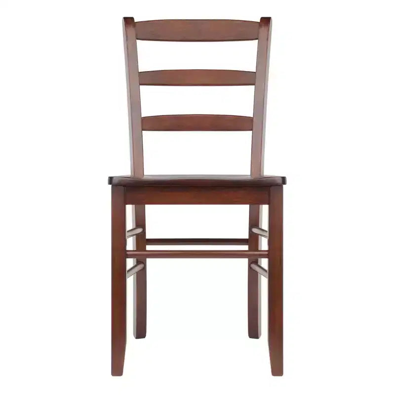 Ensemble de salle à manger 5 pièces Alamo avec plateau à rabats et chaises à dossier ajouré bois/noyer - Winsome : Table ronde, piètement à 4 pieds