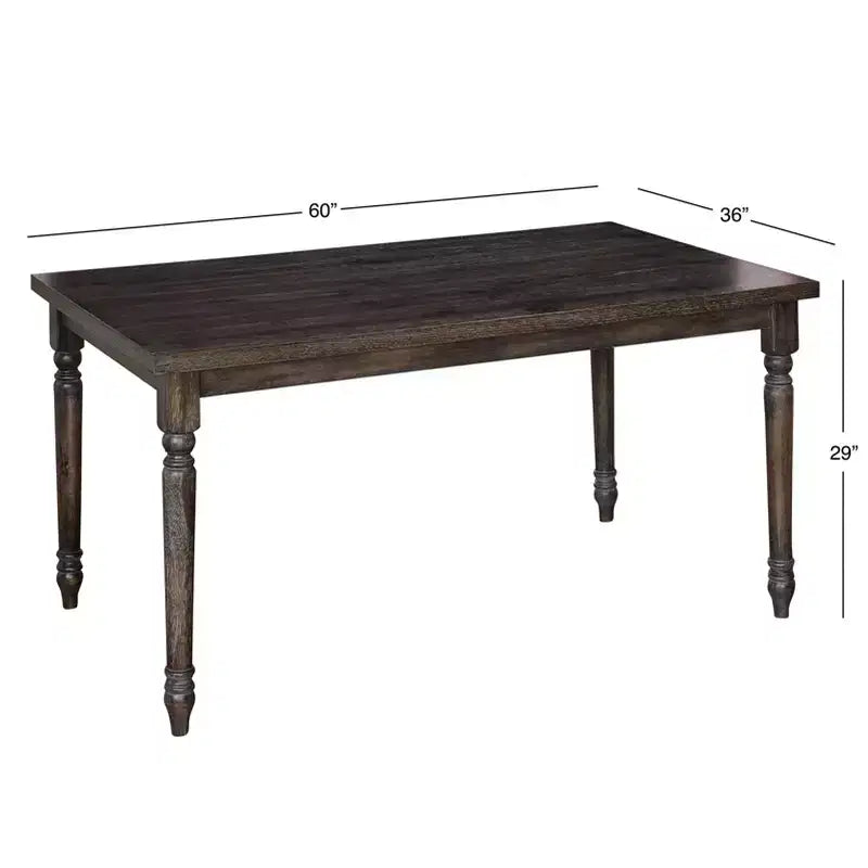 Ensemble de salle à manger Buylateral 6 pièces Burntwood Parson avec banc gris patiné : Bois d'hévéa, Chaises rembourrées