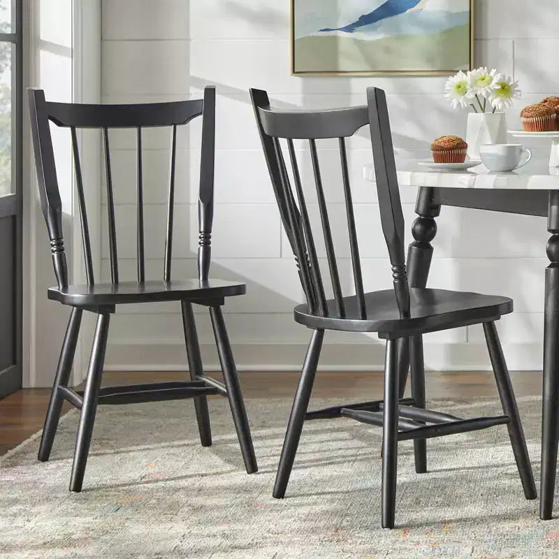 Ensemble de salle à manger rond 5 pièces Lifestorey Bertona en faux marbre 117 cm Noir/Beige