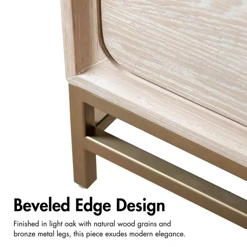 HOMES: Inside + Out Ensemble 3 pièces Neovesi Bois 2 tables de nuit et commode chêne bohème