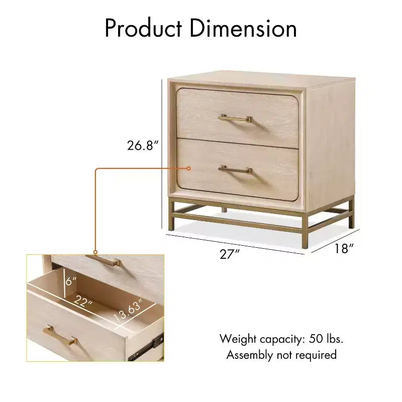 HOMES: Inside + Out Ensemble 3 pièces Neovesi Bois 2 tables de nuit et commode chêne bohème