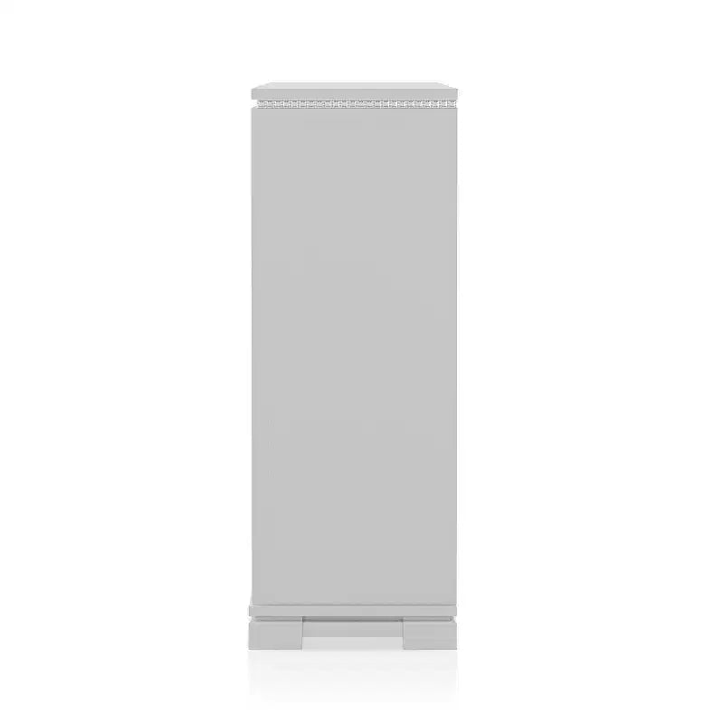 Ensemble de chambre Tenaya 6 pièces pour très grand lit californien, argent/gris - HOMES: Inside + Out : Design glamour, garnitures miroir, capitonnage à boutons