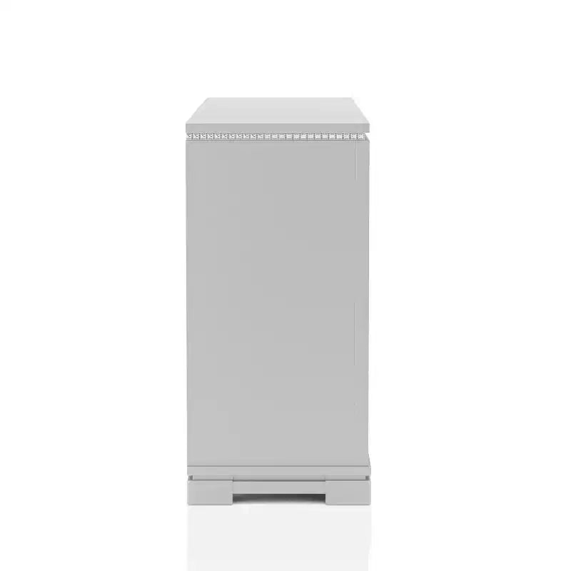Ensemble de chambre Tenaya 6 pièces pour très grand lit californien, argent/gris - HOMES: Inside + Out : Design glamour, garnitures miroir, capitonnage à boutons