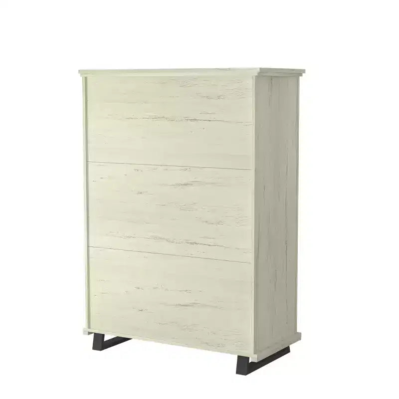 Ensemble Festivo de 4 meubles de chambre contemporains – commode, chiffonnier et table de chevet – coloris blanc cassé scié : inclut un espace de rangement et une commode horizontale