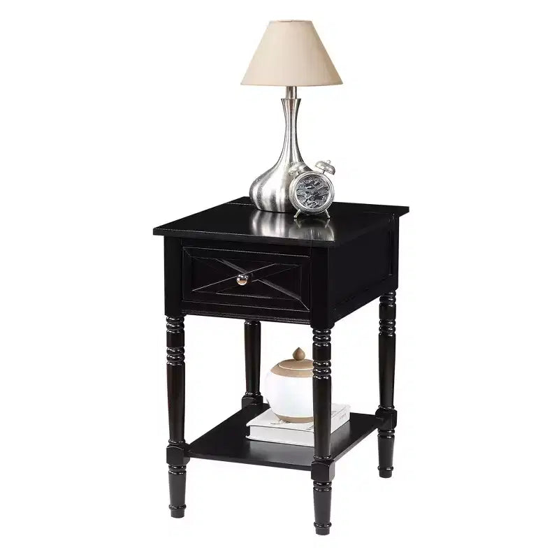 Table d'appoint style champêtre avec station de charge