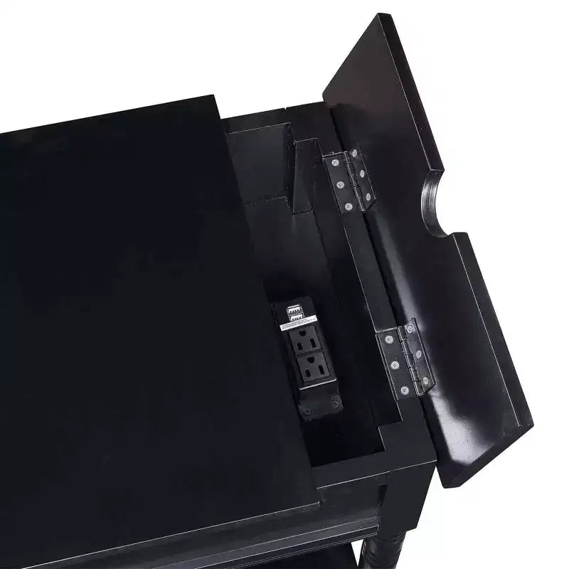 Table d'appoint style champêtre avec station de charge