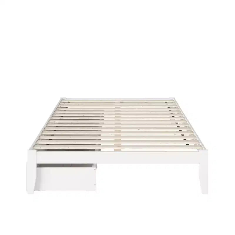 Lit plateforme avec chargeur turbo USB et 2 tiroirs de rangement extra-longs