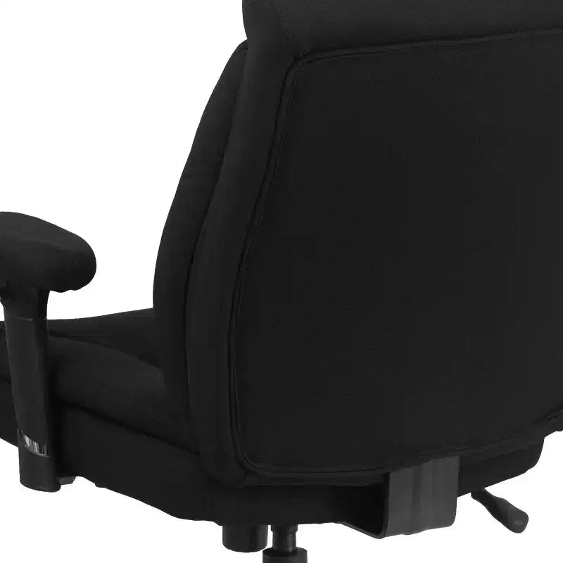 Fauteuil de bureau ergonomique à roulettes, grande taille, supportant 180 kg, avec siège capitonné profond et accoudoirs réglables