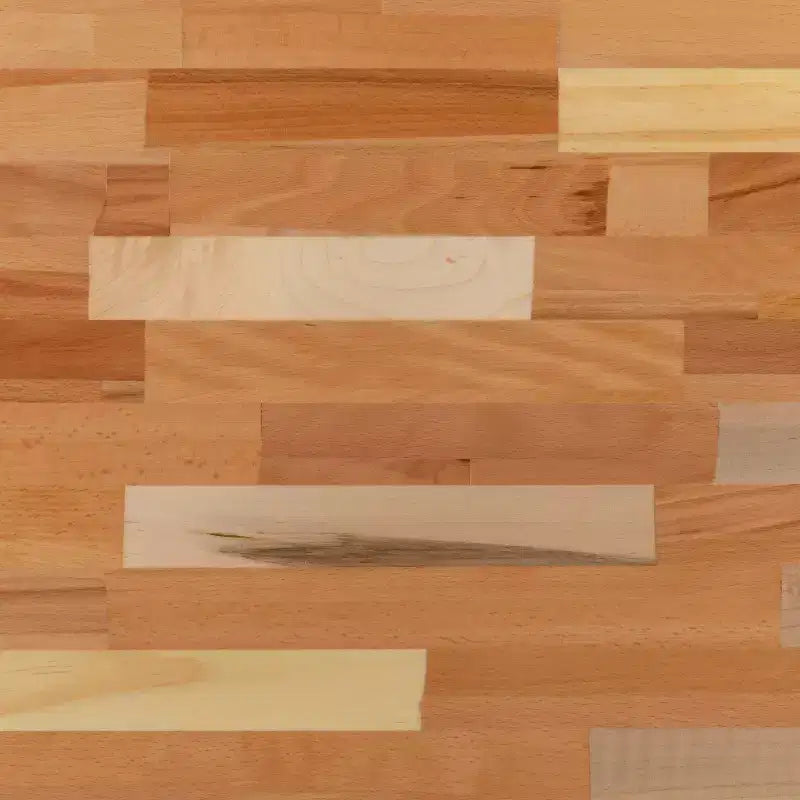 Dessus de table carré en bois massif de style billot, traité UV, qualité restaurant