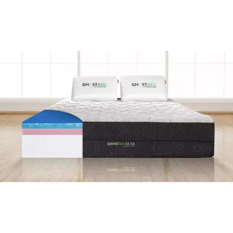 Matelas en mousse à mémoire de forme Luxe, Grand Lit, Technologie de Refroidissement, Fermeté Moyenne