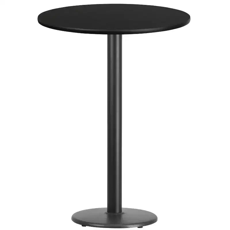 Plateau de table stratifié rond de 30 po avec base de table ronde de 18 po de hauteur bar