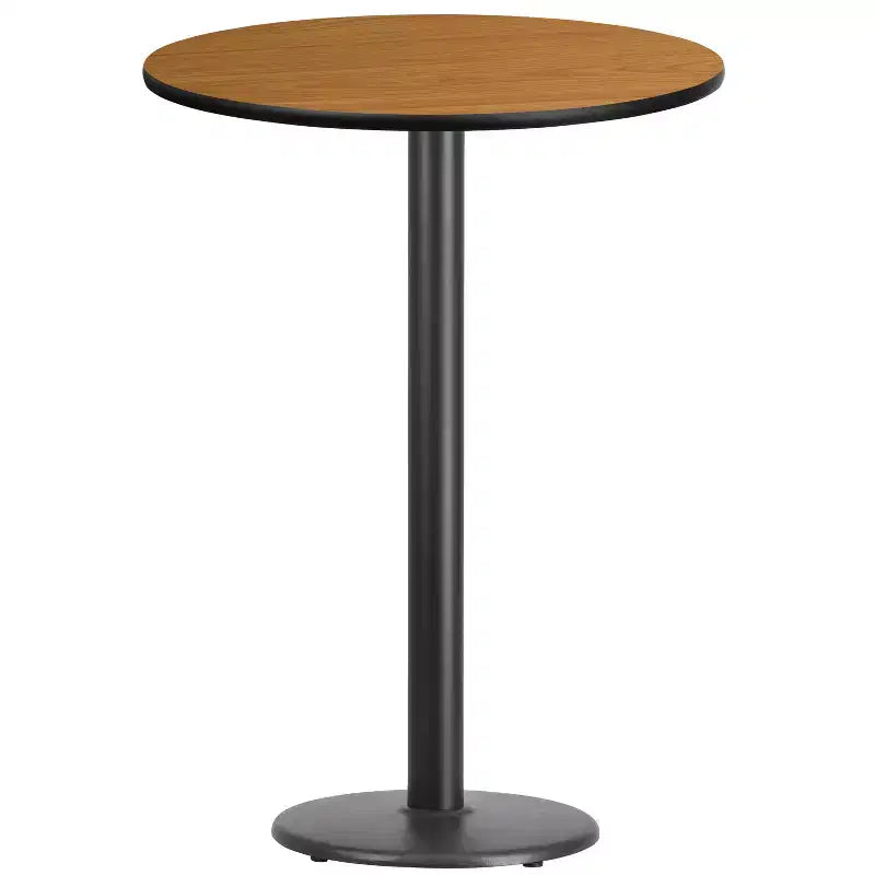 Plateau de table stratifié rond de 30 po avec base de table ronde de 18 po de hauteur bar