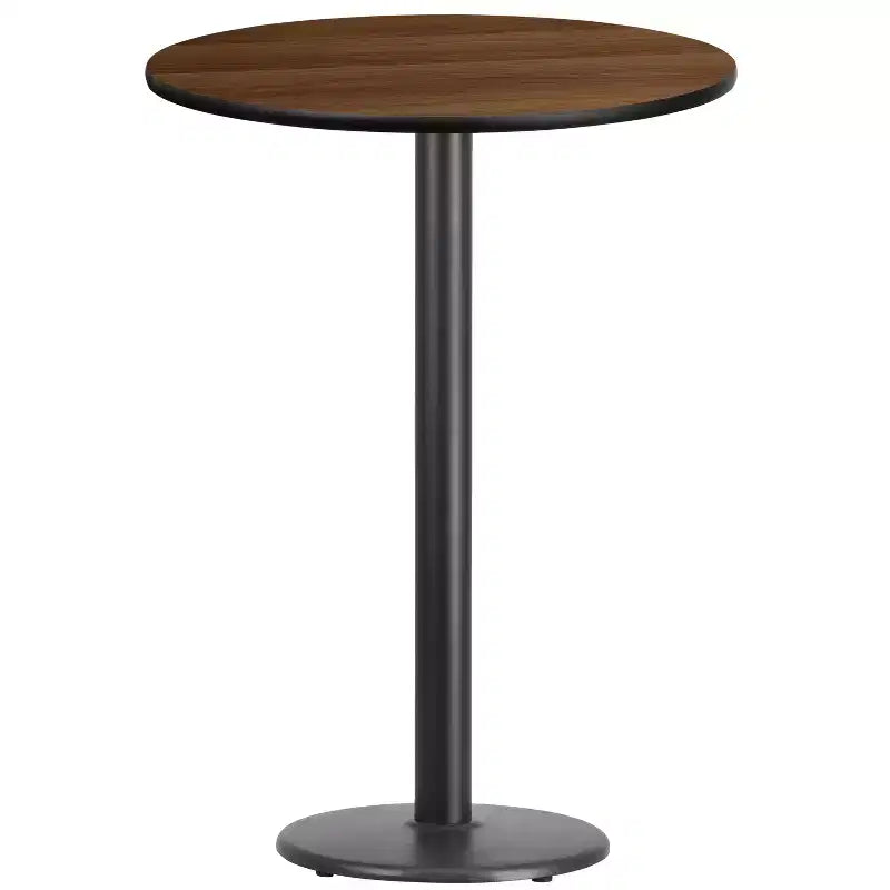 Plateau de table stratifié rond de 30 po avec base de table ronde de 18 po de hauteur bar