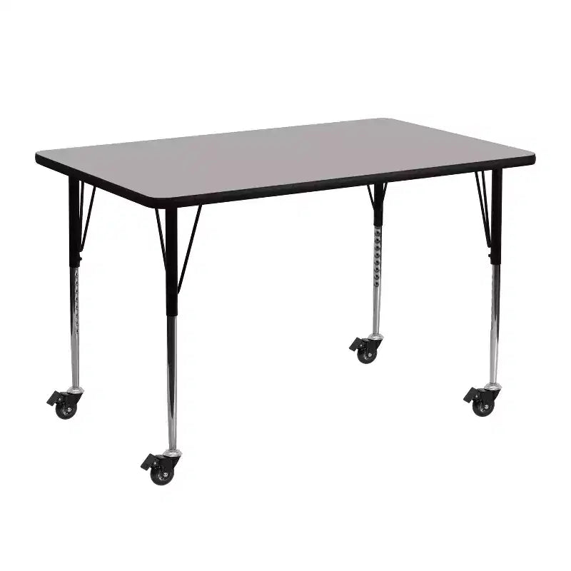 Table d'activités HP stratifiée, ajustable, rectangulaire 24x48, mobile