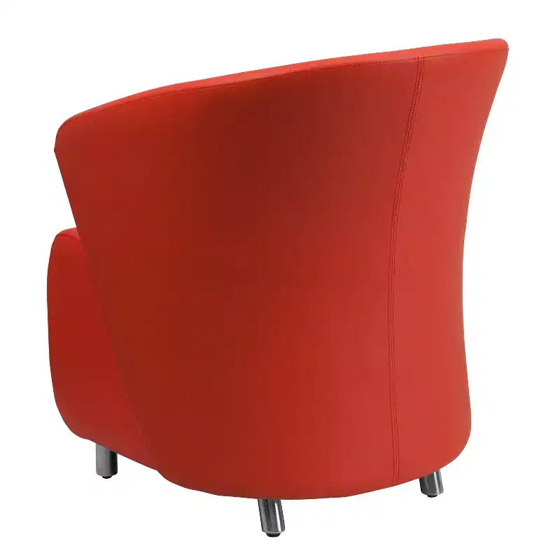Chaise longue de bureau à dossier incurvé "barrel back"