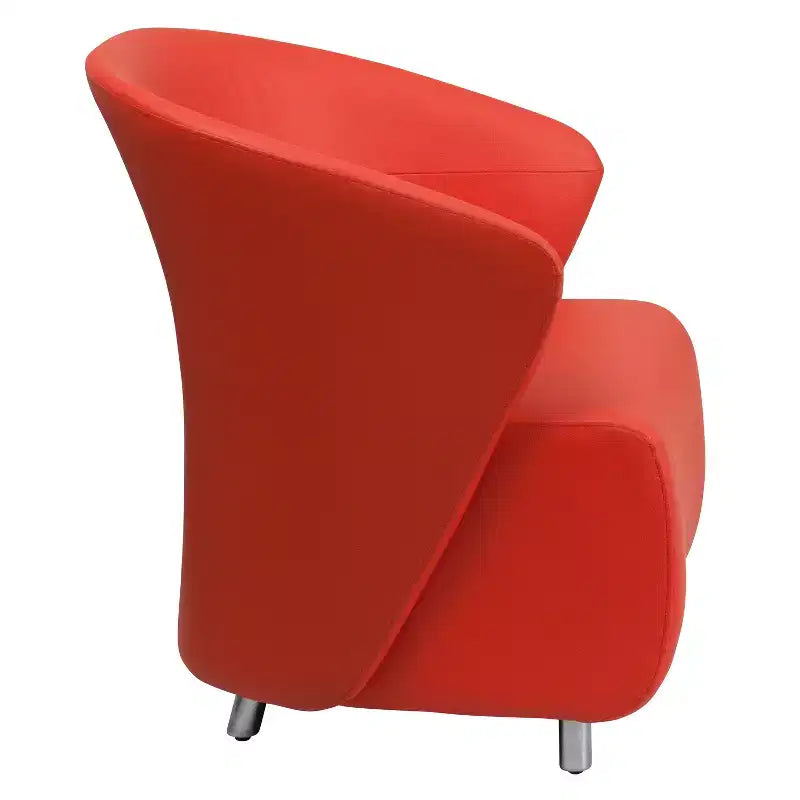 Chaise longue de bureau à dossier incurvé "barrel back"