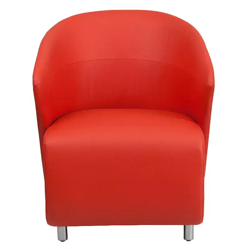 Chaise longue de bureau à dossier incurvé "barrel back"