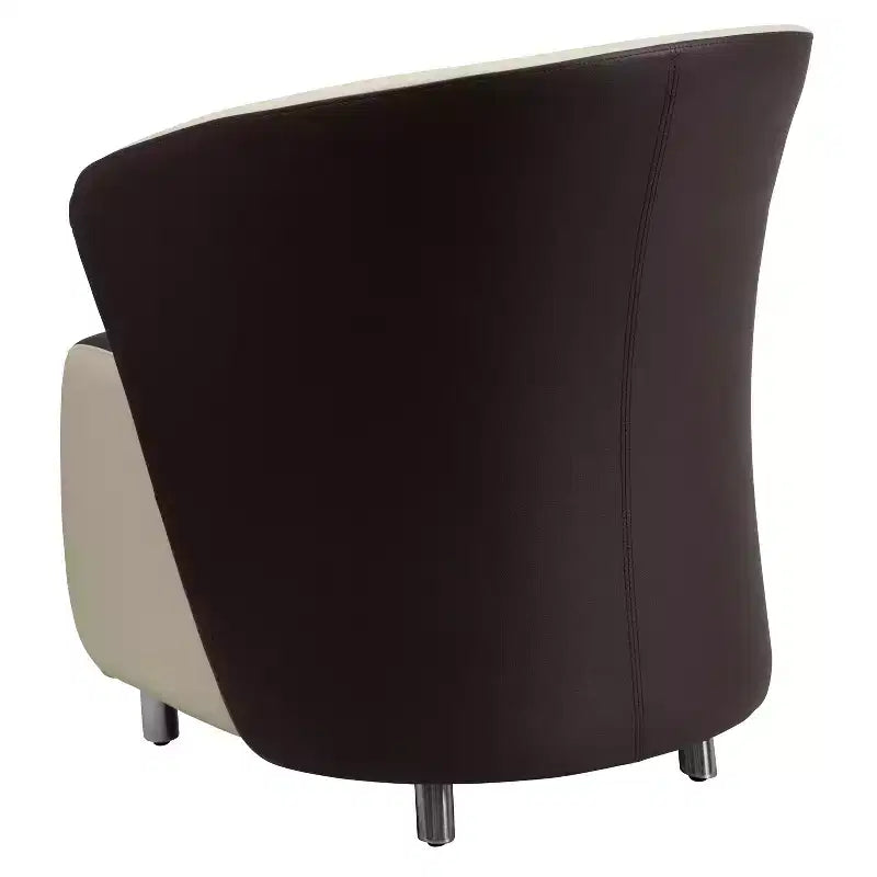 Chaise longue de bureau à dossier incurvé "barrel back"