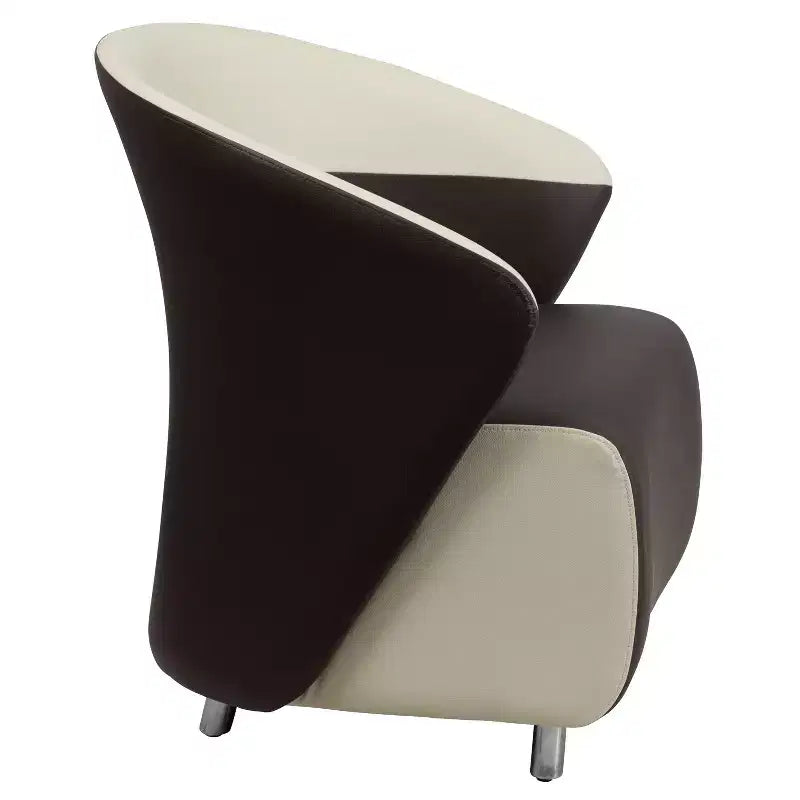 Chaise longue de bureau à dossier incurvé "barrel back"