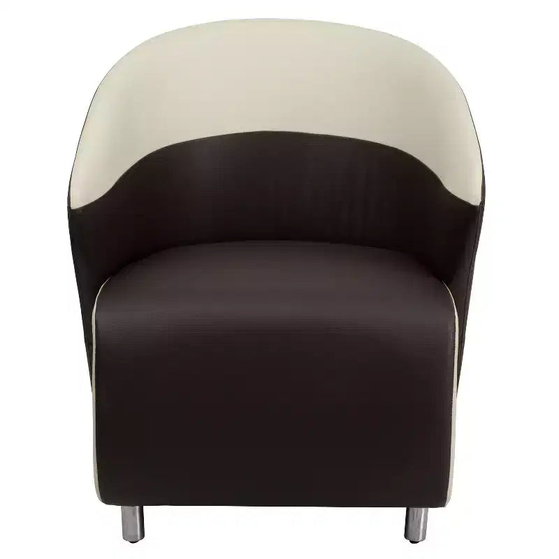 Chaise longue de bureau à dossier incurvé "barrel back"