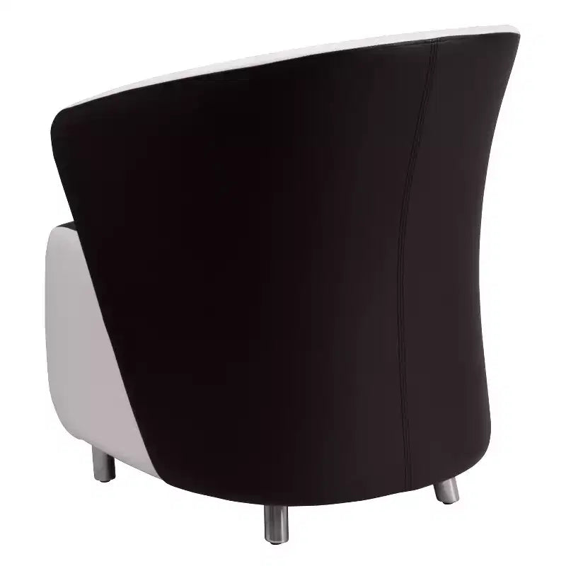 Chaise longue de bureau à dossier incurvé "barrel back"