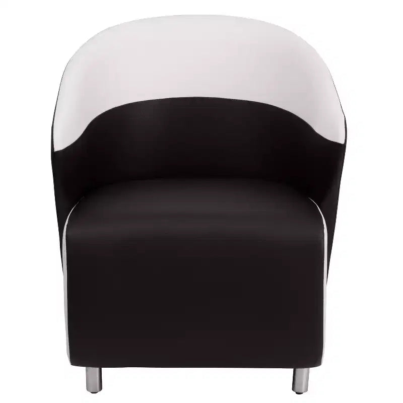 Chaise longue de bureau à dossier incurvé "barrel back"