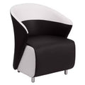 Chaise longue de bureau à dossier incurvé "barrel back"