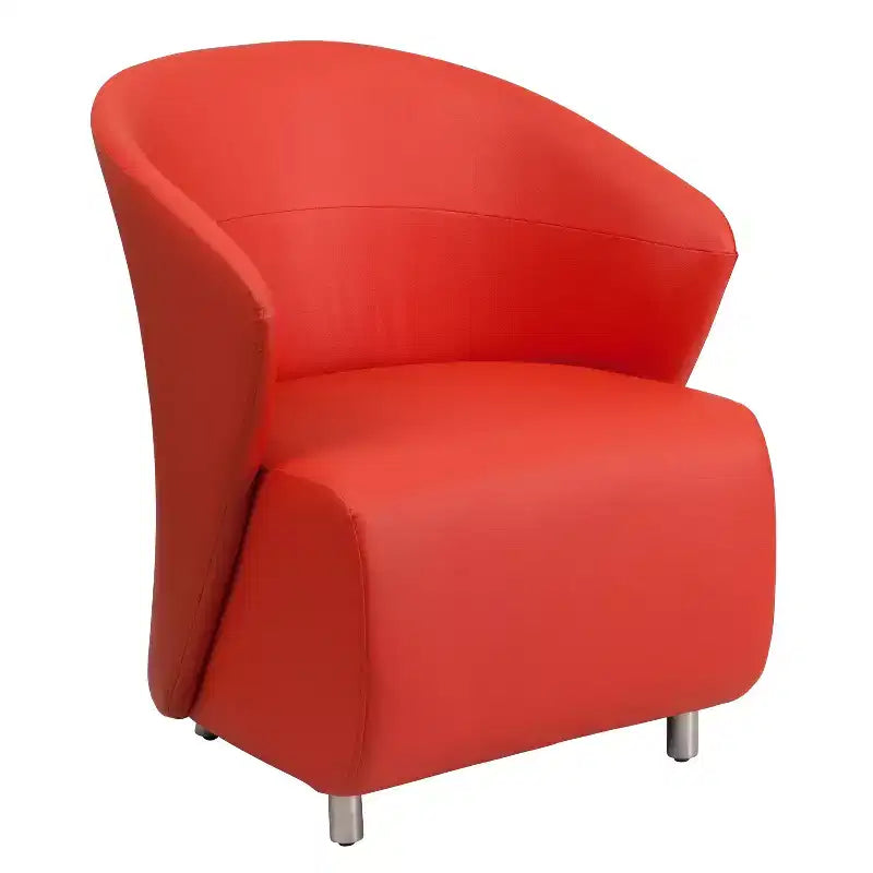 Chaise longue de bureau à dossier incurvé "barrel back"