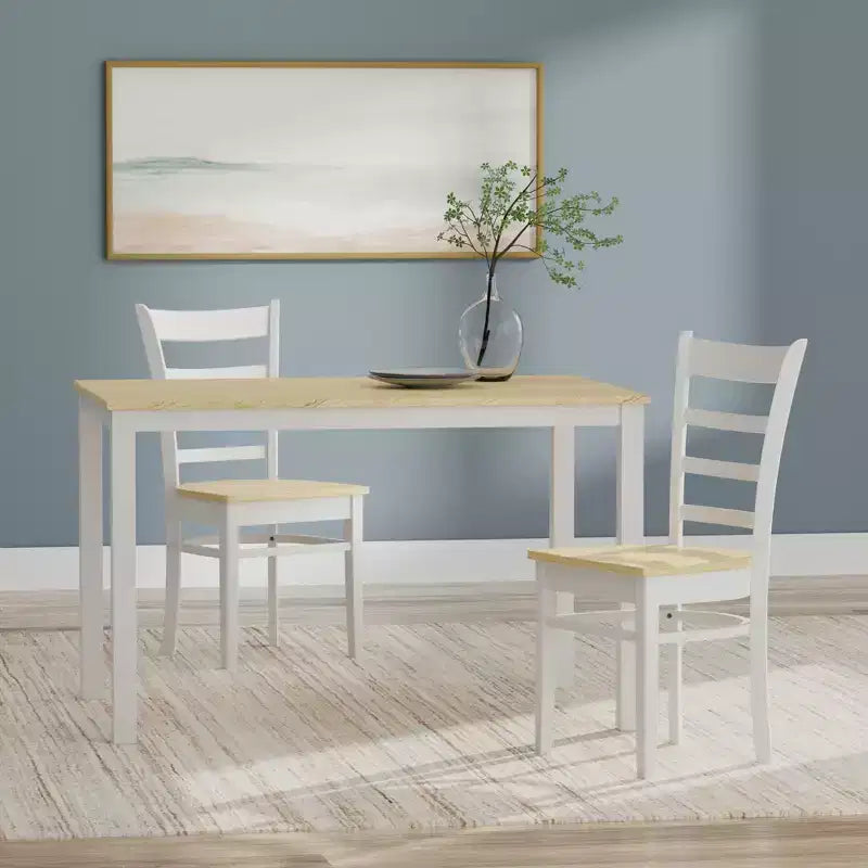Glenwillow Home Table à manger en bois 48 po + Chaises de salle à manger à dossier ajouré (Ensemble de 3 ou 5 pièces)