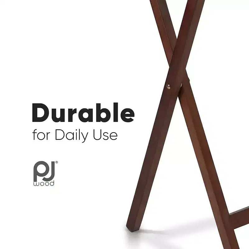 PJ Wood Table de service pliante pour télévision, en chêne miel (Lot de 8)