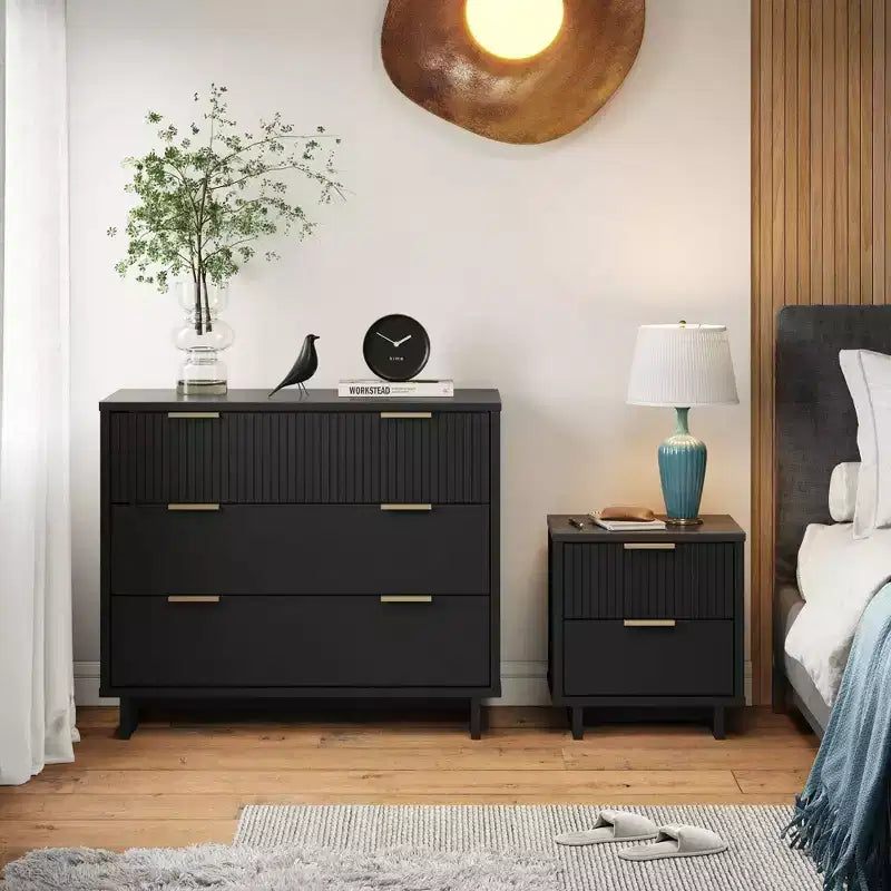 Ensemble de chambre 2 pièces commode et table de chevet Granville Manhattan Comfort