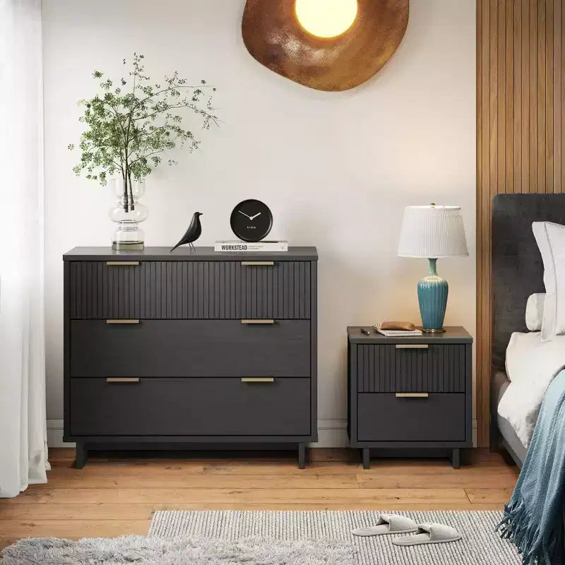 Ensemble de chambre 2 pièces commode et table de chevet Granville Manhattan Comfort