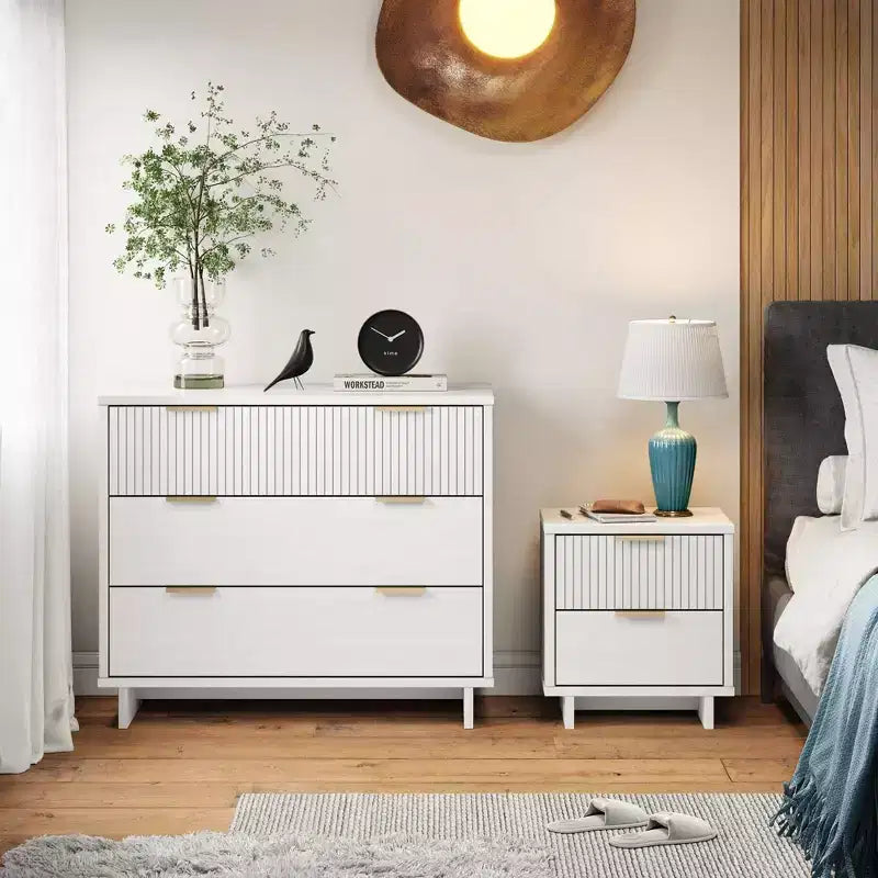 Ensemble de chambre 2 pièces commode et table de chevet Granville Manhattan Comfort