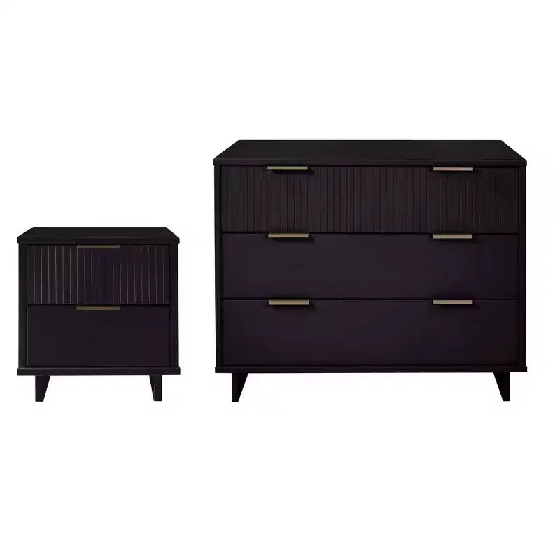 Manhattan Comfort 2pc Granville Dresser and Nightstand Bedroom Set