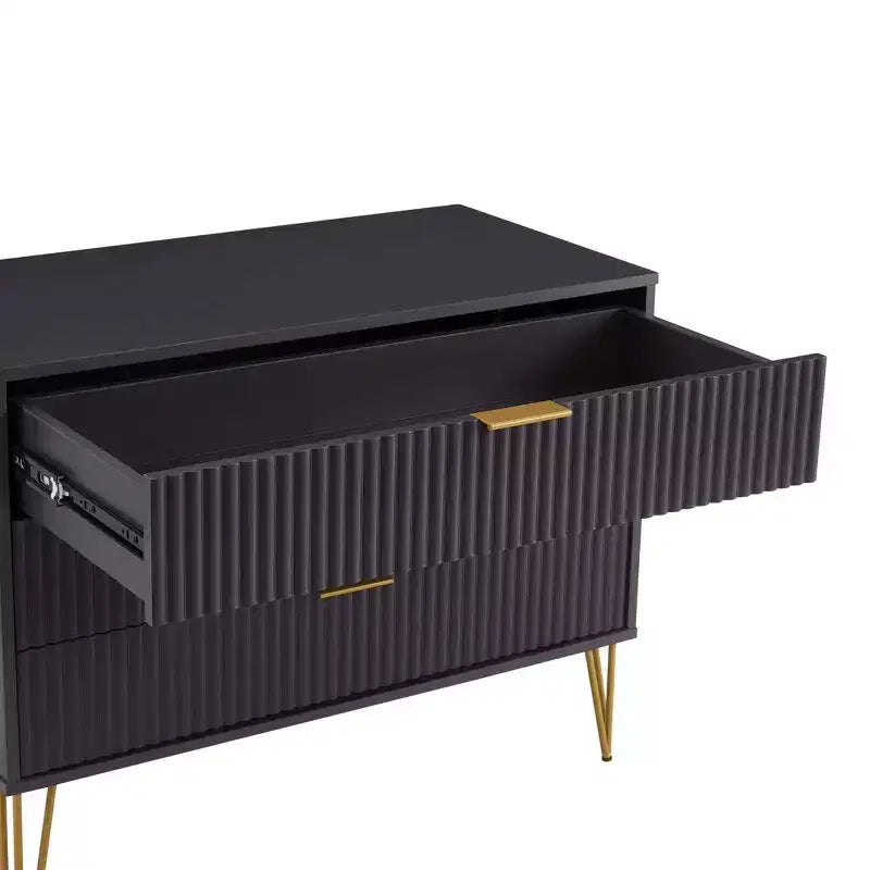 Ensemble commode 3 tiroirs et table de nuit 2 tiroirs moderne 2 pièces Manhattan Comfort Dumbo