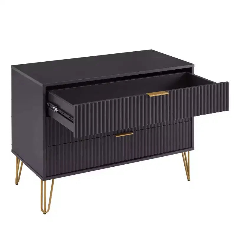 Ensemble commode 3 tiroirs et table de nuit 2 tiroirs moderne 2 pièces Manhattan Comfort Dumbo