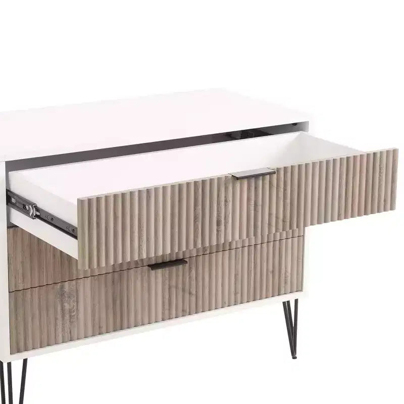 Ensemble commode 3 tiroirs et table de nuit 2 tiroirs moderne 2 pièces Manhattan Comfort Dumbo