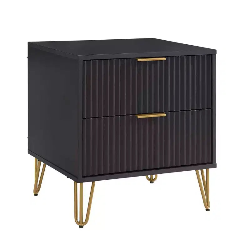 Ensemble commode 3 tiroirs et table de nuit 2 tiroirs moderne 2 pièces Manhattan Comfort Dumbo
