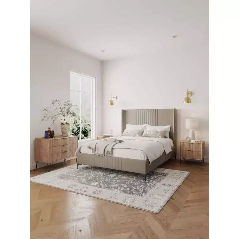 Ensemble commode 3 tiroirs et table de nuit 2 tiroirs moderne 2 pièces Manhattan Comfort Dumbo