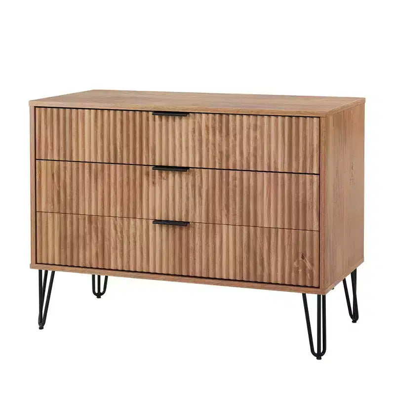Ensemble commode 3 tiroirs et table de nuit 2 tiroirs moderne 2 pièces Manhattan Comfort Dumbo